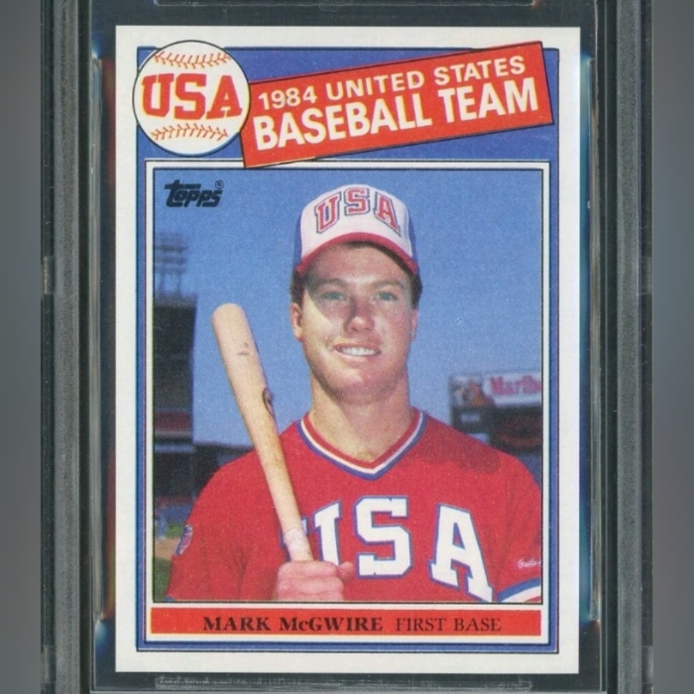 1985 Topps Mark McGwire USA Rookie Baseball Card #401 Pristine Rare *RP*